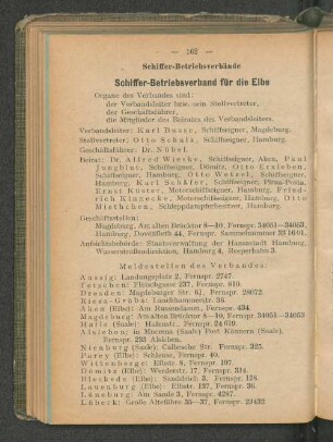 Schiffer-Betriebsverband für die Elbe