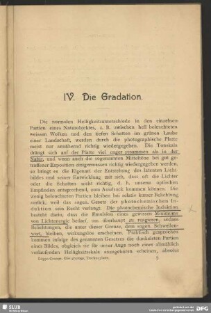 IV. Die Gradation
