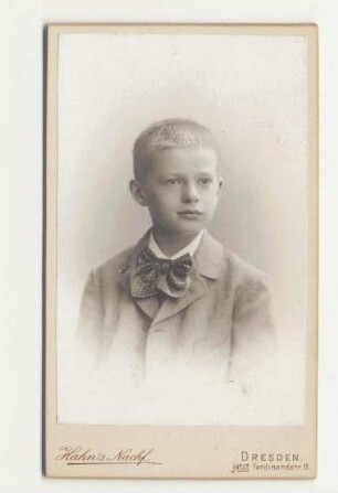Portrait des jungen Albert Wiese