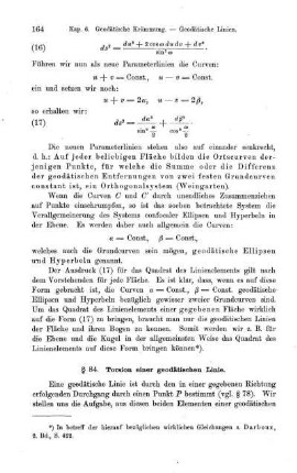 § 84. Torsion einer geodätischen Linie.
