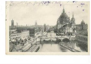 Burgstraße mit Dom und Spree in Berlin