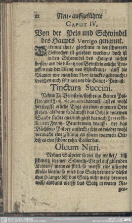 Caput IV. Von der Pein und Schwindel des Haupts Vertigo genannt