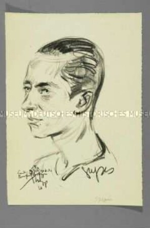 Bildnis des ungarischen Sportlers Béla Szepes