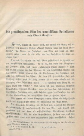 1-17 Die grundlegenden Sätze des marxistischen Socialismus nach Eduard Bernstein