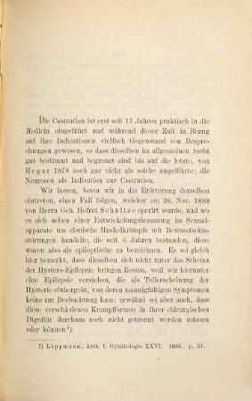 Ueber Castration wegen Epilepsie bei infantilem Uterus
