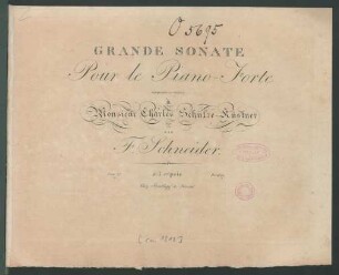 Grande Sonate Pour le Piano-Forte : Oeuv. 27.