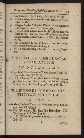131-449, Scriptores Theologiae Thetico-Polemicae