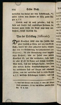 214-223, Von der Erstickung (suffocatio)