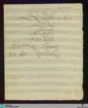 Partitas. Arr - Don Mus.Ms. 1171 : ob, strings; E|b; PadK 4.23