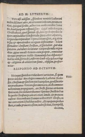 Responsio Ad Octavum.