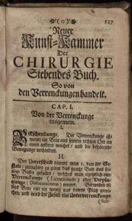 Neuer Kunst-Kammer der Chirurgie oder Heil-Kunst. Siebendes Buch.