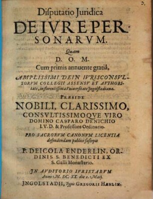 Disp. iur. de iure personarum