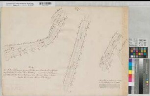 Iserlohn (Iserlohn) - Edelburg (Hemer) Straßenbau Vermessung der Grundstücksentschädigung Blatt 6 Niederoese - Edelburg 1818 30 Ruten = 11,2 cm (1 : 1000) 51 x 72 Zeichnung Johann Schlickum, Landmesser in Eilpe KSA Nr. 558f