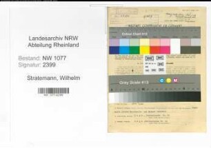 Entnazifizierung Wilhelm Stratemann , geb. 08.09.1885 (Polizist)