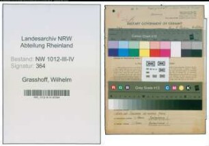 Entnazifizierung Wilhelm Grasshoff , geb. 17.01.1902 (Malermeister)
