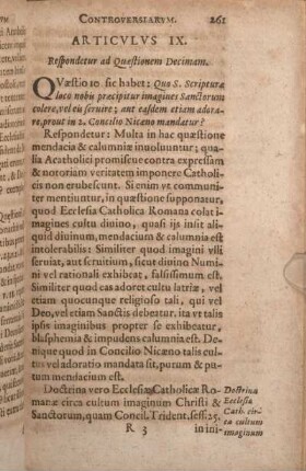 Articvlvs IX. Respondetur ad Quaestionem Decimam.