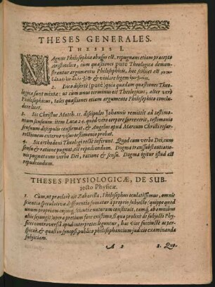 Theses Physiologicae, De Subiecto Physicae.