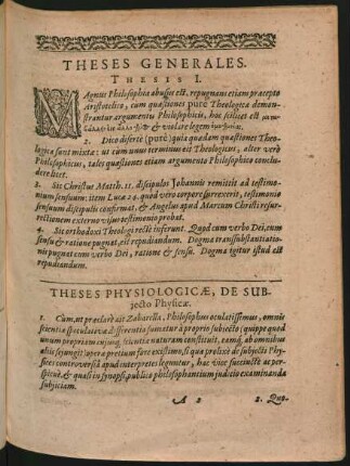 Theses Physiologicae, De Subiecto Physicae.
