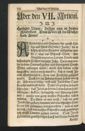 Über den VII. Articul