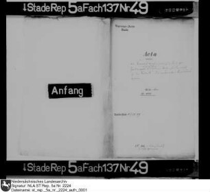 Einzelne Aktenstücke zu den Landständen und Verhandlungen mit den Landständen