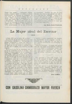 La mujer ideal del escritor