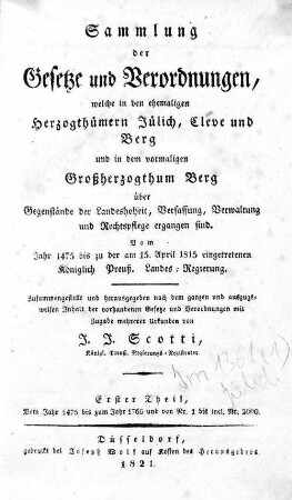 1: Vom Jahr 1475 bis zum Jahr 1766 und von Nr. 1 bis incl. Nr. 2000