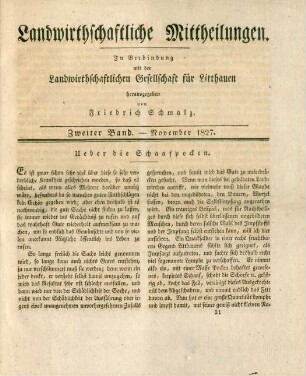 Zweiter Band. - November 1827.