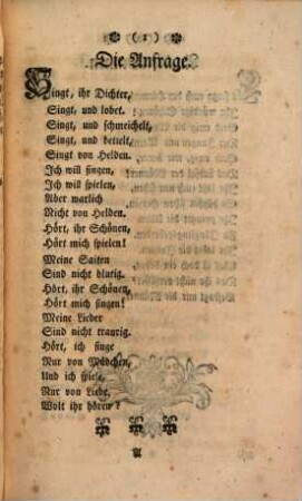 Versuch in Scherzhaften Liedern, 2