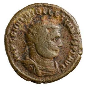 Münze, Follis (Follaro), 296 n. Chr.