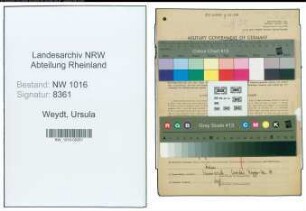 Entnazifizierung Ursula Weydt , geb. 04.03.1917 ()