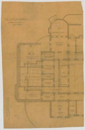 Thiersch, Friedrich von; Wiesbaden; Kurhaus - Nordflügel (Grundriss Keller)
