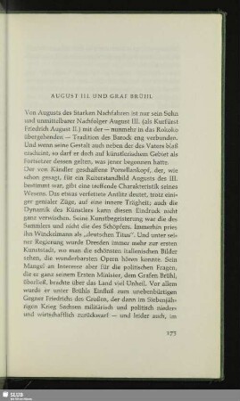 August III. Und Graf Brühl