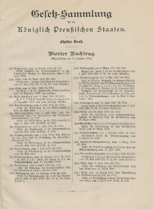 Vierter Nachtrag