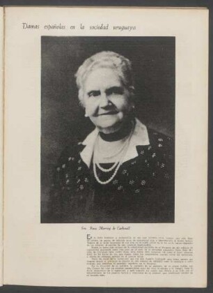 Damas españolas en la sociedad uruguaya : [Fotografía de] Sra. Rosa Marroig de Carbonell