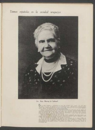 Damas españolas en la sociedad uruguaya : [Fotografía de] Sra. Rosa Marroig de Carbonell