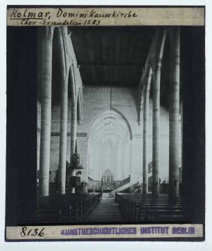 Colmar, Dominikanerkirche : Innenansicht, Blick nach O