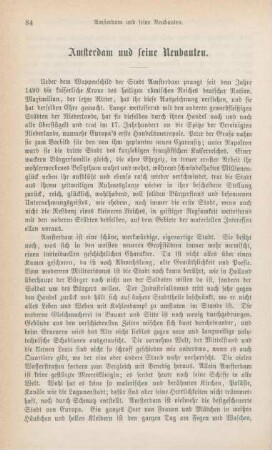 84-100 Amsterdam und seine Neubauten