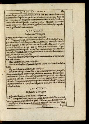 Cap. CXXXII. Declamatio Theologica.