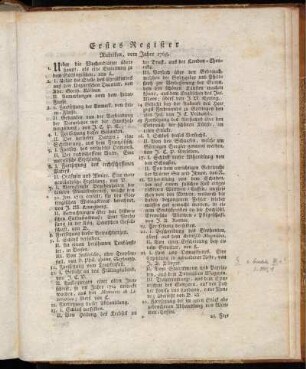 Erstes Register - Zweytes Register.