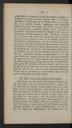 IV. Die kryptogamischen Gewaechse.