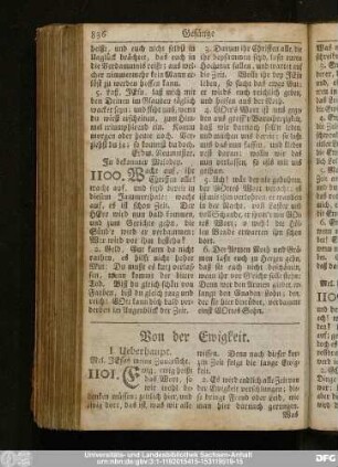 Von der Ewigkeit.