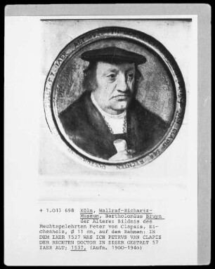 Miniaturbildnis des Dr. jur. Petrus von Clapis