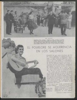 El folklore se aquerencia en los salones : [Con varias fotografías]