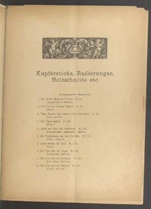 Kupferstiche, Radierungen, Holzschnitte etc