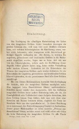 Elemente der Theorie der Funktionen einer complexen veränderlichen Grösse : mit besonderer Berücksichtigung der Schöpfungen Riemanns