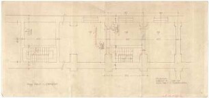 Döllgast, Hans; München; Alte Pinakothek, Wiederaufbau - Decke über der 1. Zwischengeschoss (Grundriss)