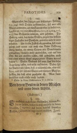 Von denen Beulen in denen Weichen und unter denen Achseln. (Bubones.) - Entzündung derer Mandeln und des Zapffens. §. 128. - §. 149.
