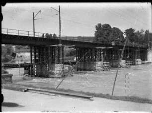 Ulm Donaubrücke: Bau der Pfeiler und Widerlager