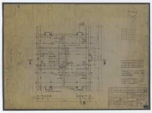 Studentenwohnheim Siegmundshof West, Berlin-Tiergarten: Grundriss Kellergeschoss M 1:50