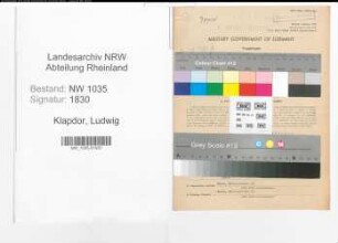 Entnazifizierung Ludwig Klapdor , geb. 05.05.1902 (Kaufmaennischer Angestellter)
